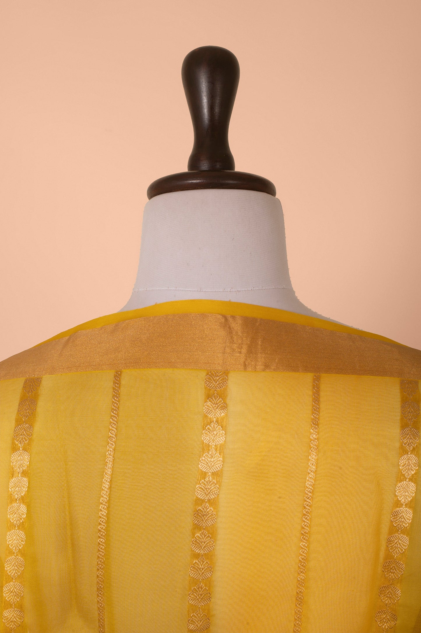 Handwoven Yellow Organza Dupatta