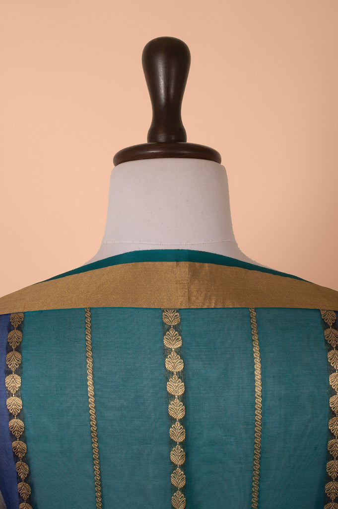 Handwoven Blue Organza Dupatta