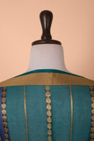 Handwoven Blue Organza Dupatta