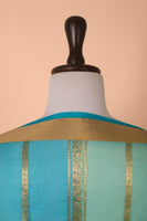 Handwoven Blue Organza Dupatta