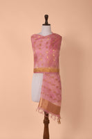 Handwoven Pink Organza Dupatta