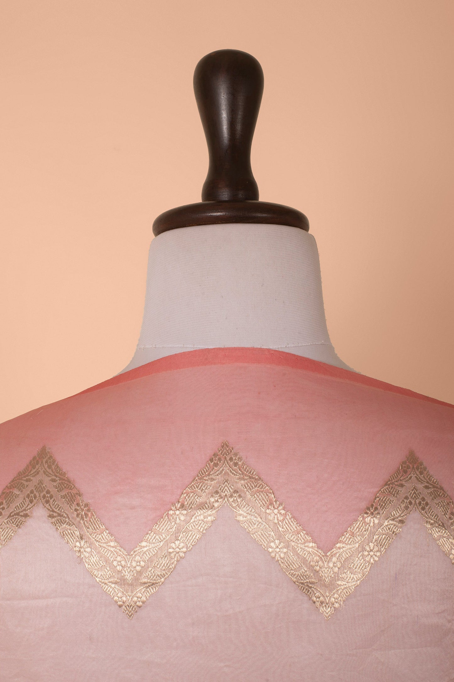 Handwoven Pink Organza Dupatta