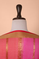 Handwoven Pink Organza Dupatta
