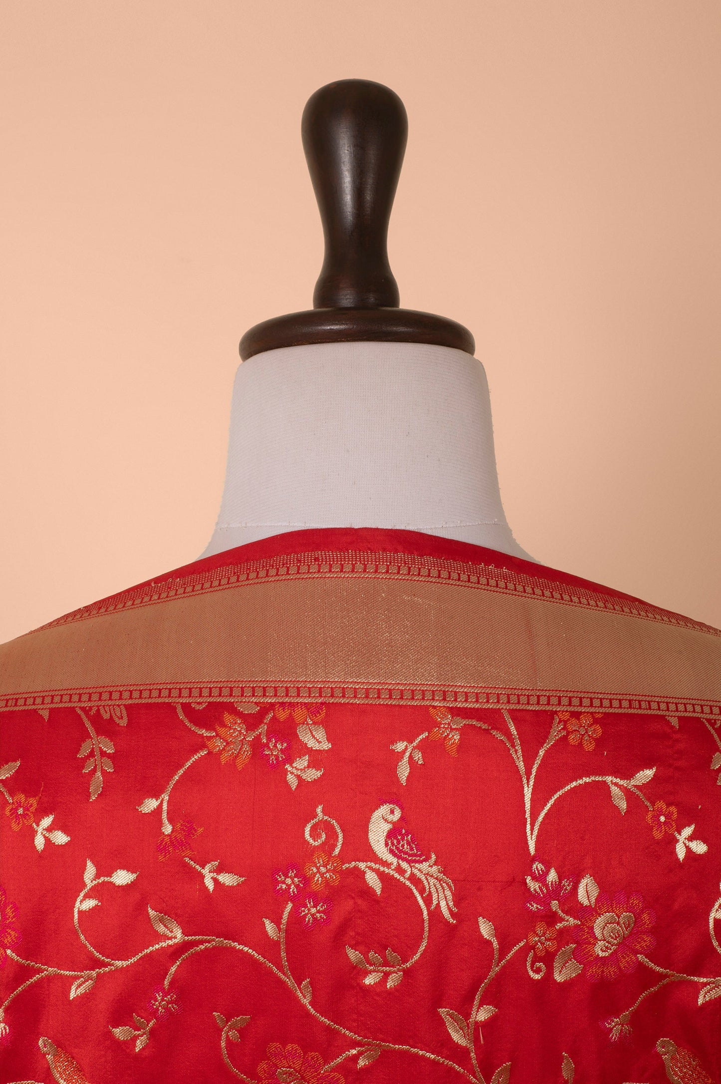 Handwoven Red Silk Dupatta