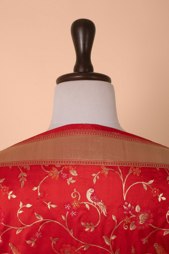 Handwoven Red Silk Dupatta