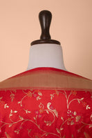Handwoven Red Silk Dupatta