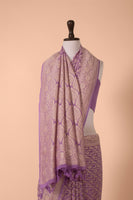 Handwoven Purple Georgette Saree