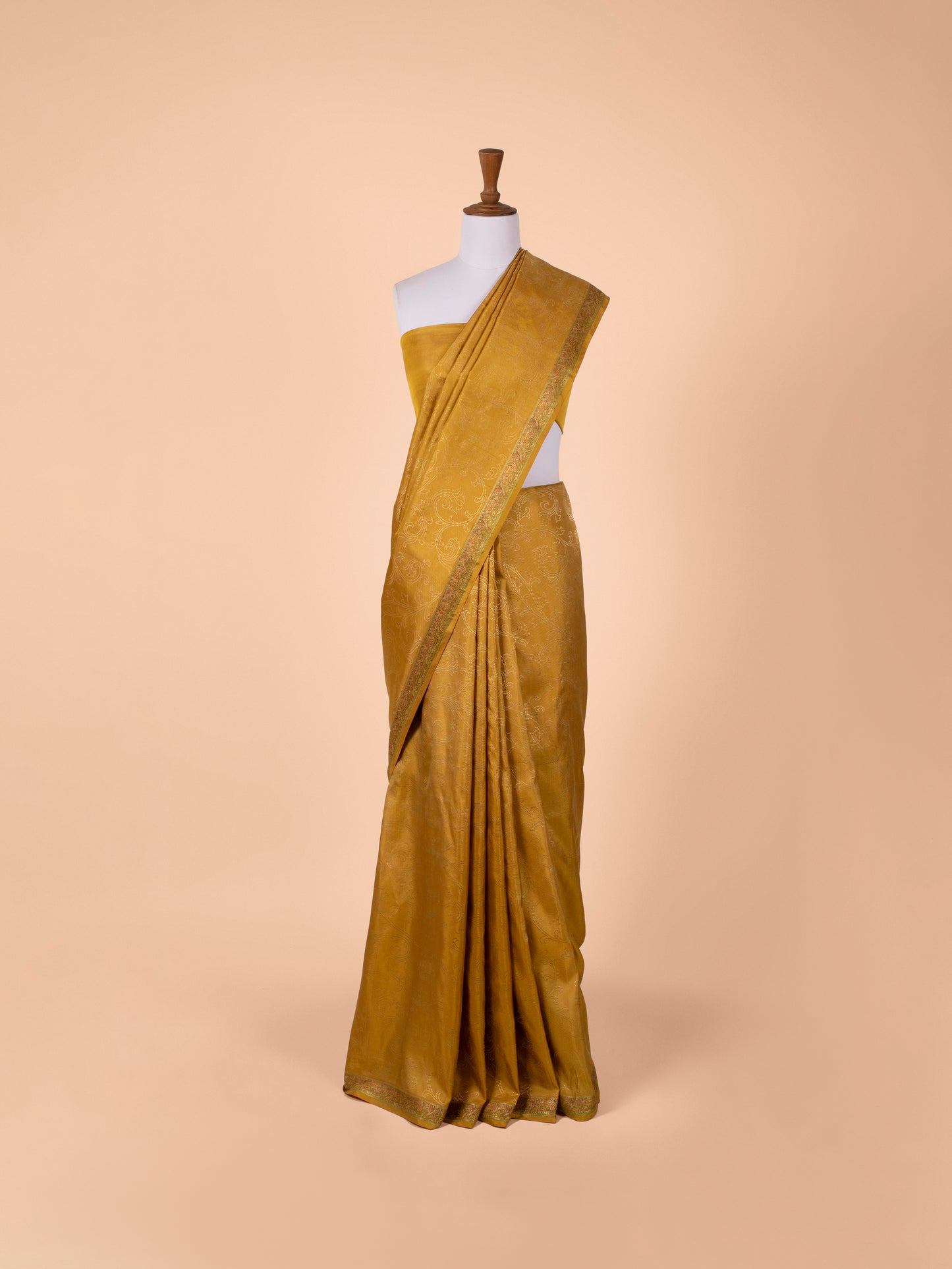 Handwoven Mustard Silk Saree