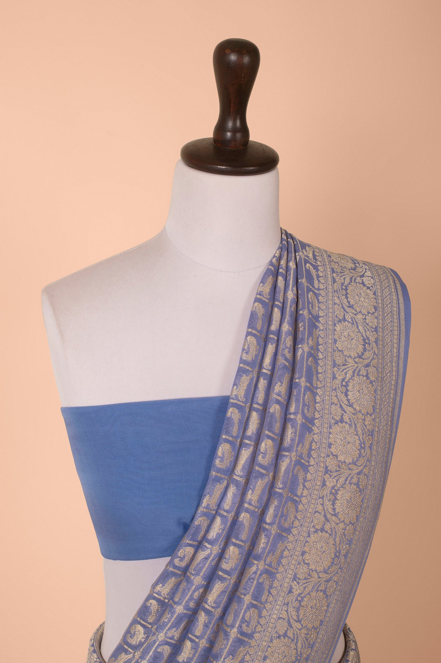 Handwoven Purple Georgette Saree