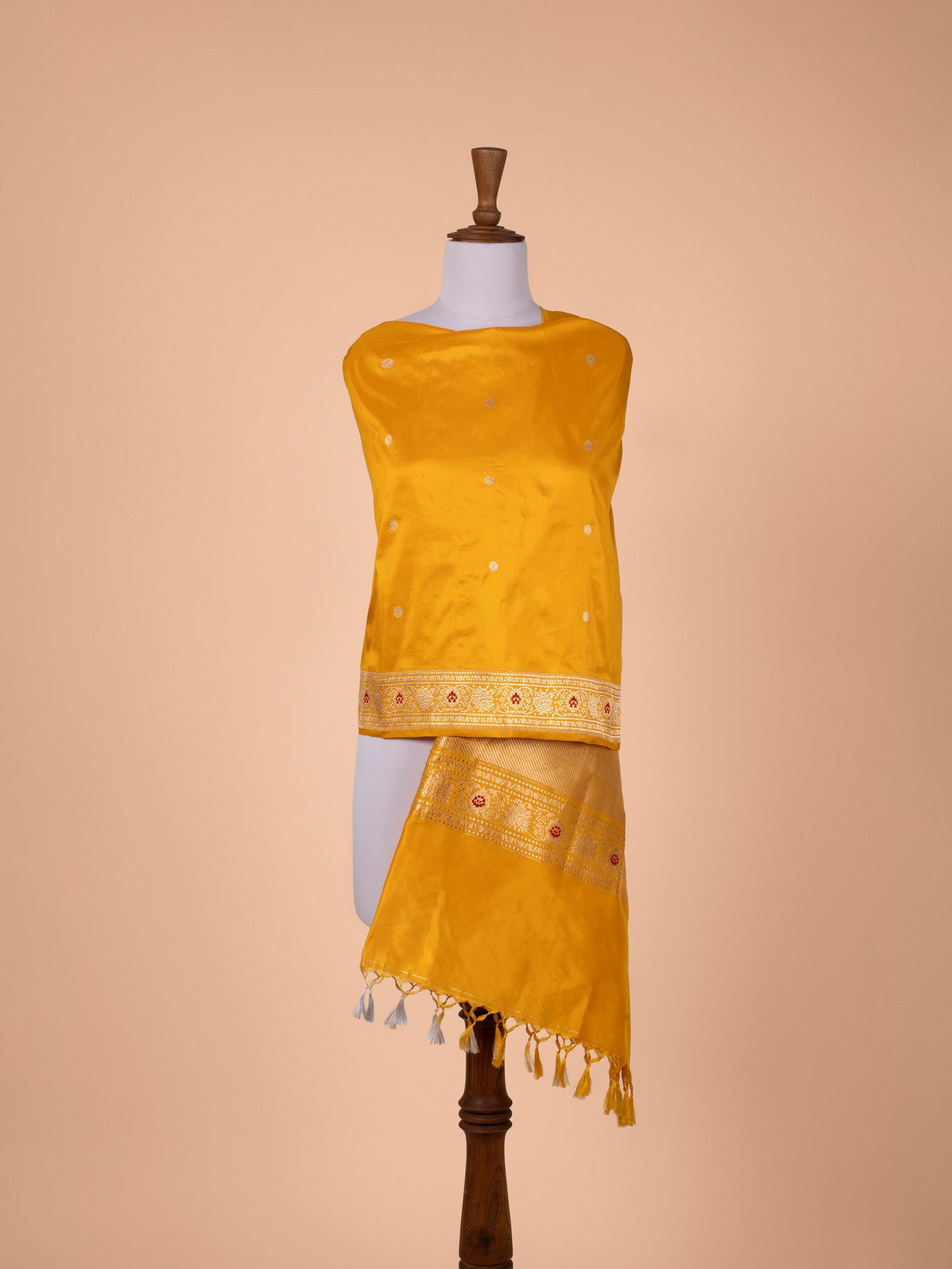 Handwoven Gold Silk Dupatta