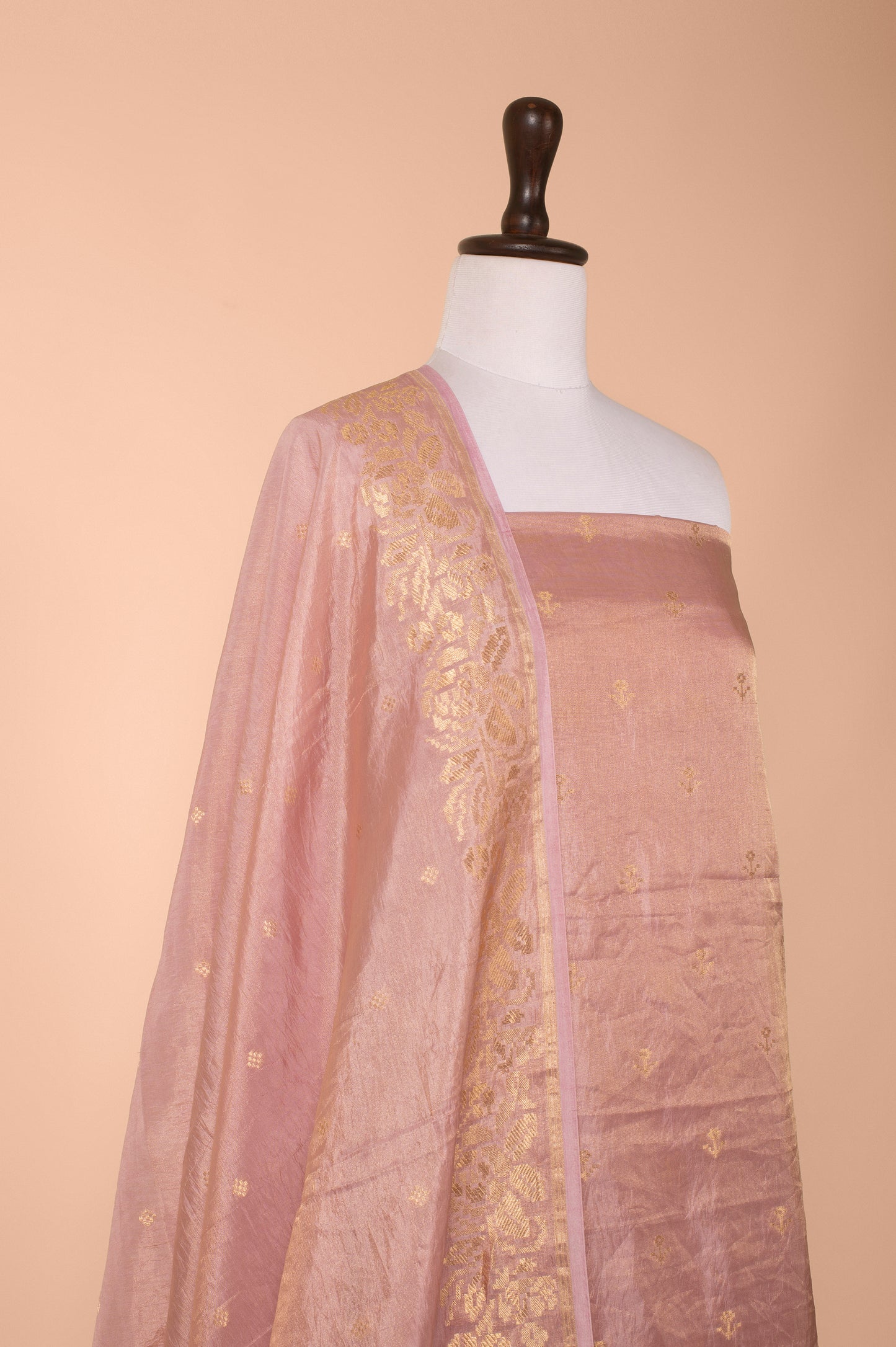 Handwoven Pink Tissue Suit Piece