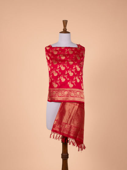 Handwoven Red Silk Dupatta