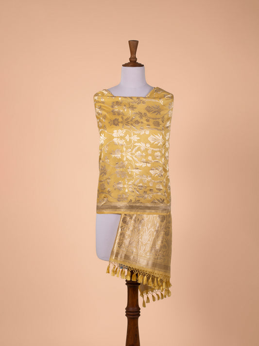 Handwoven Yellow Silk Dupatta