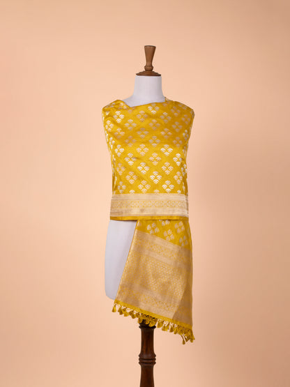 Handwoven Yellow Silk Dupatta