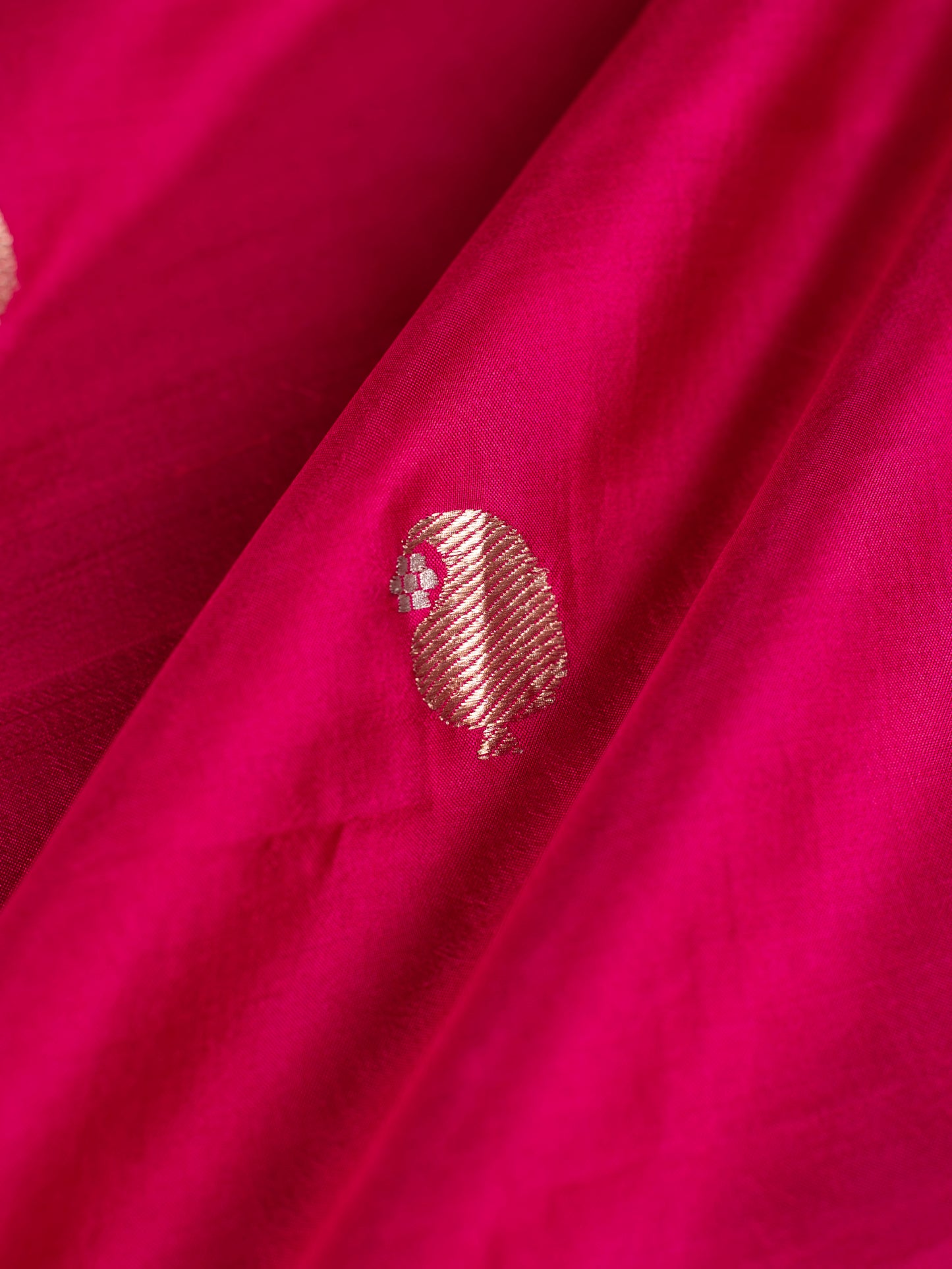 Handwoven Rani Pink Silk Blouse Fabric