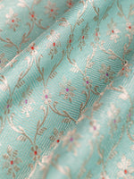 Handwoven Blue Silk Blouse Fabric