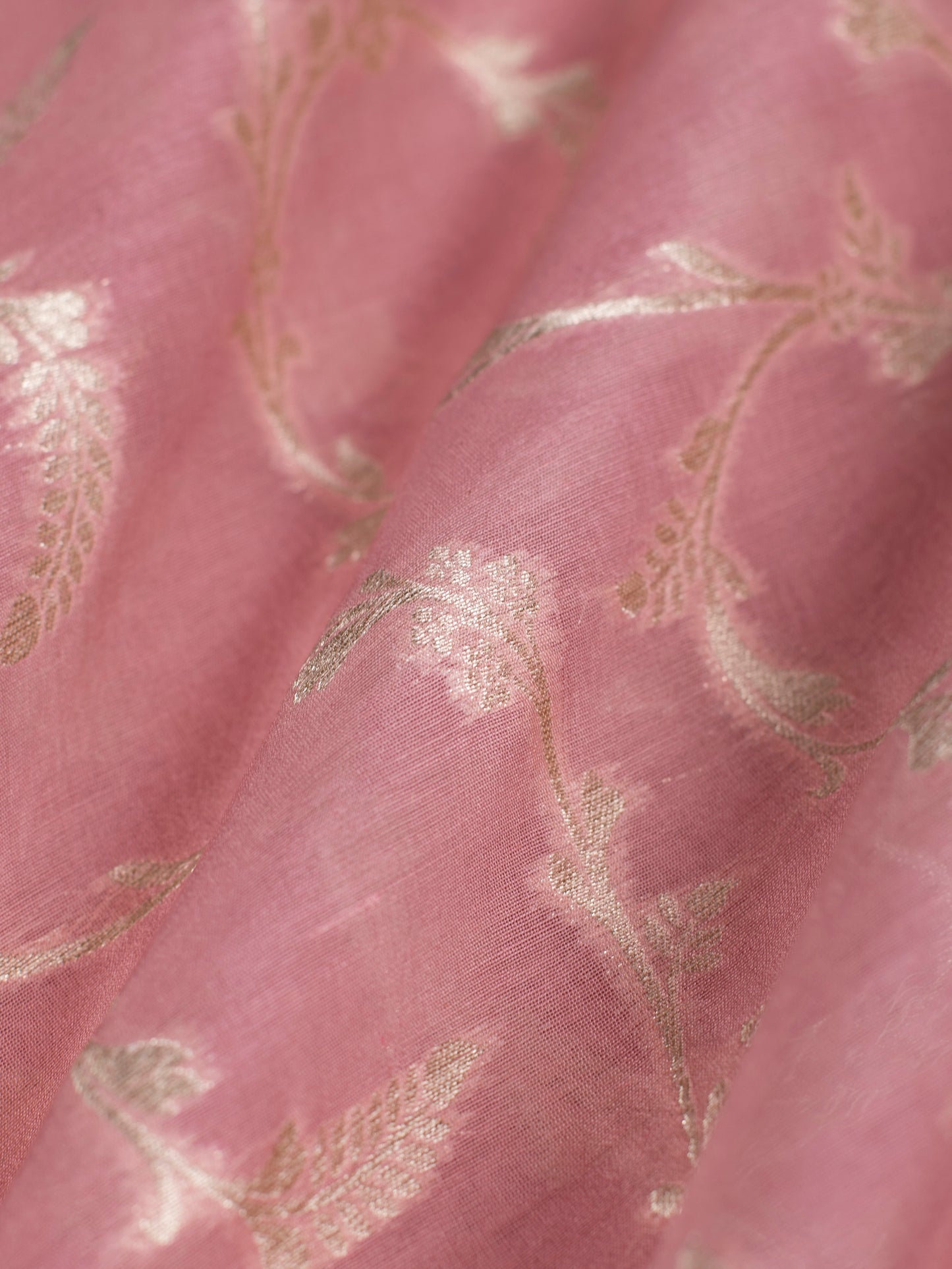 Handwoven Pink Cotton Fabric