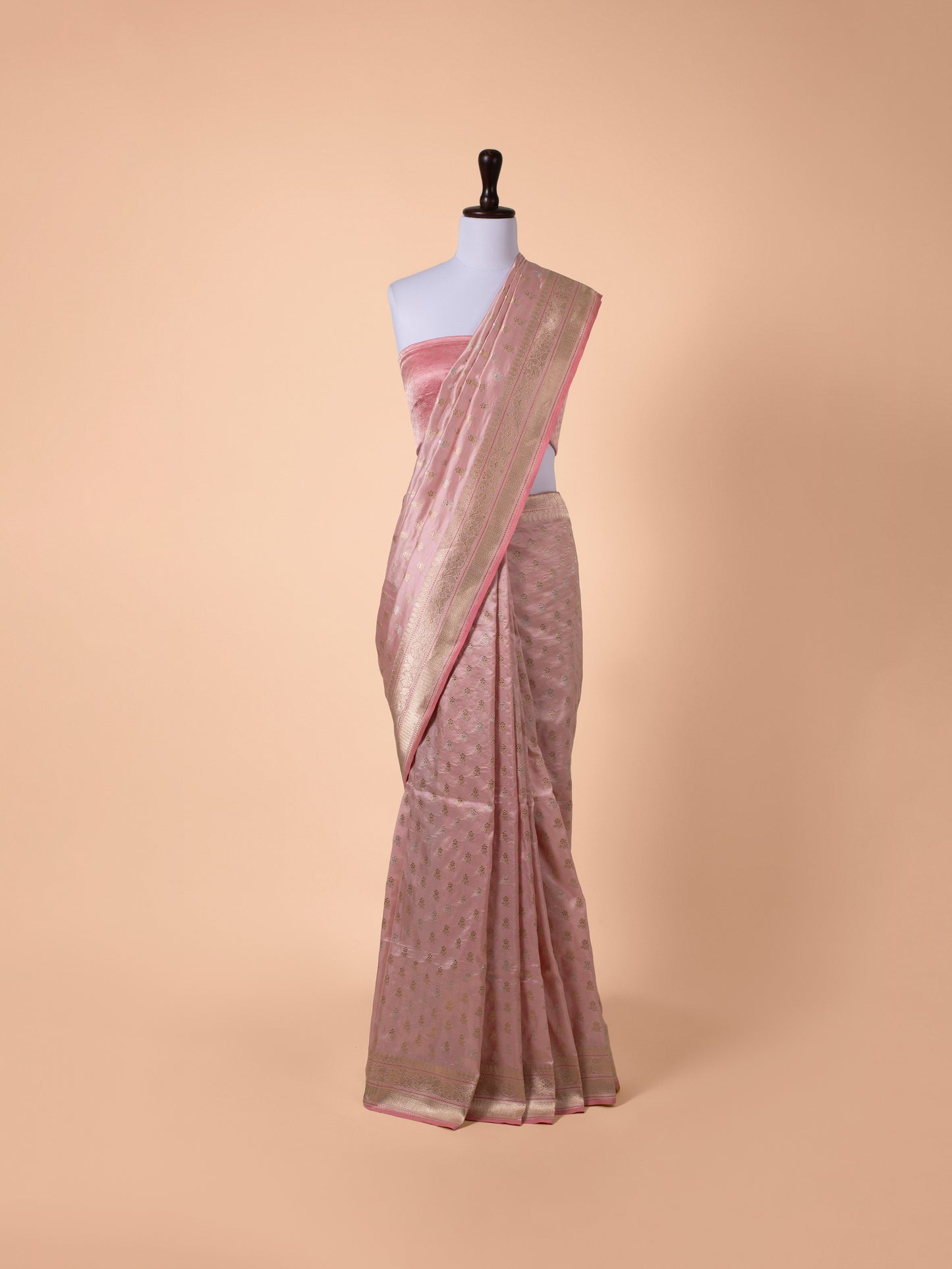 Handwoven Pink Silk Saree