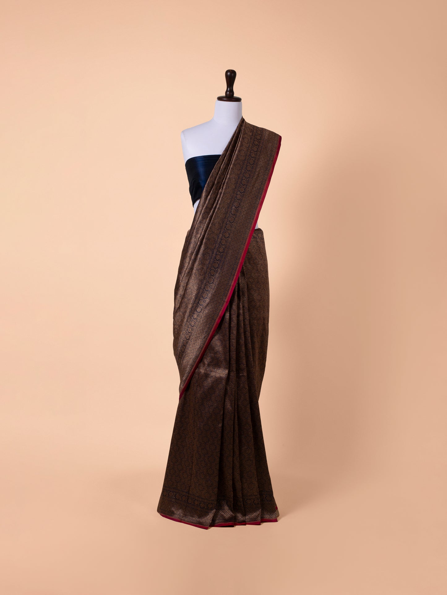 Handwoven Navy Silk Saree