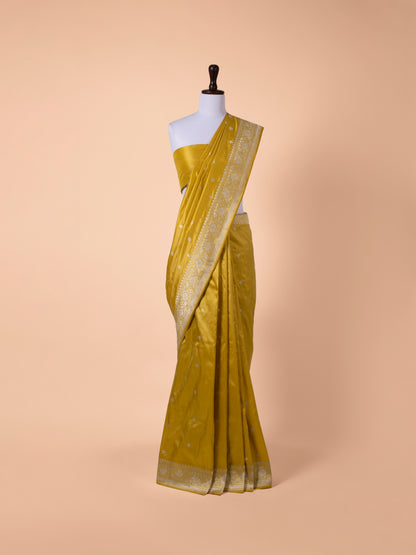 Handwoven Mustard Silk Saree