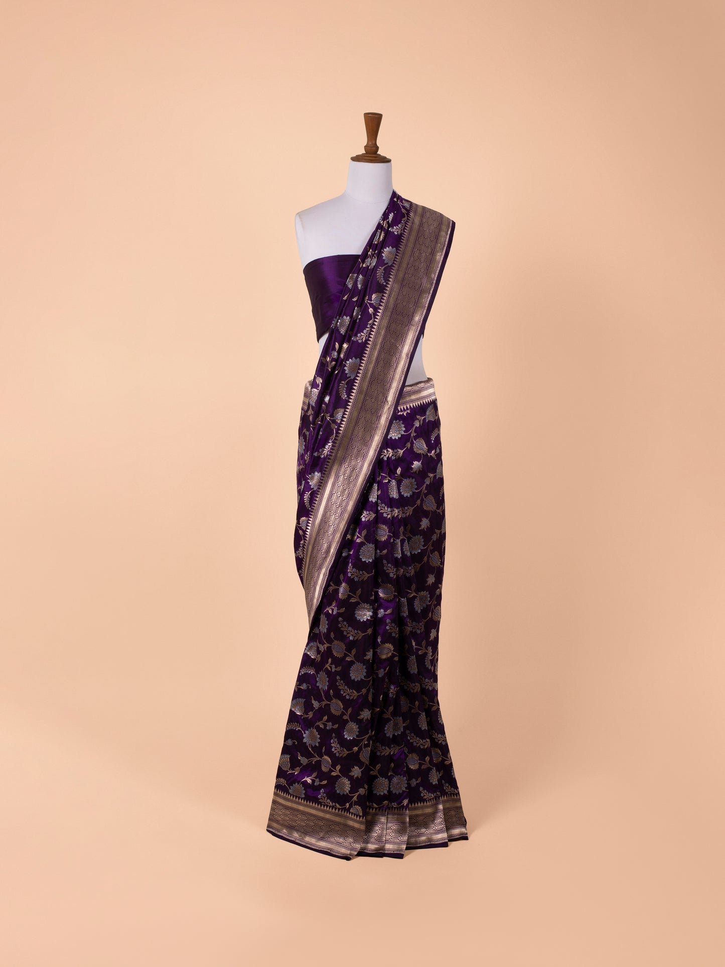 Handwoven Purple Silk Saree