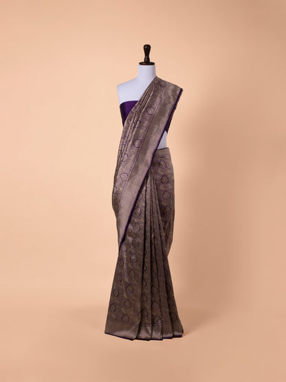 Handwoven Purple Silk Saree