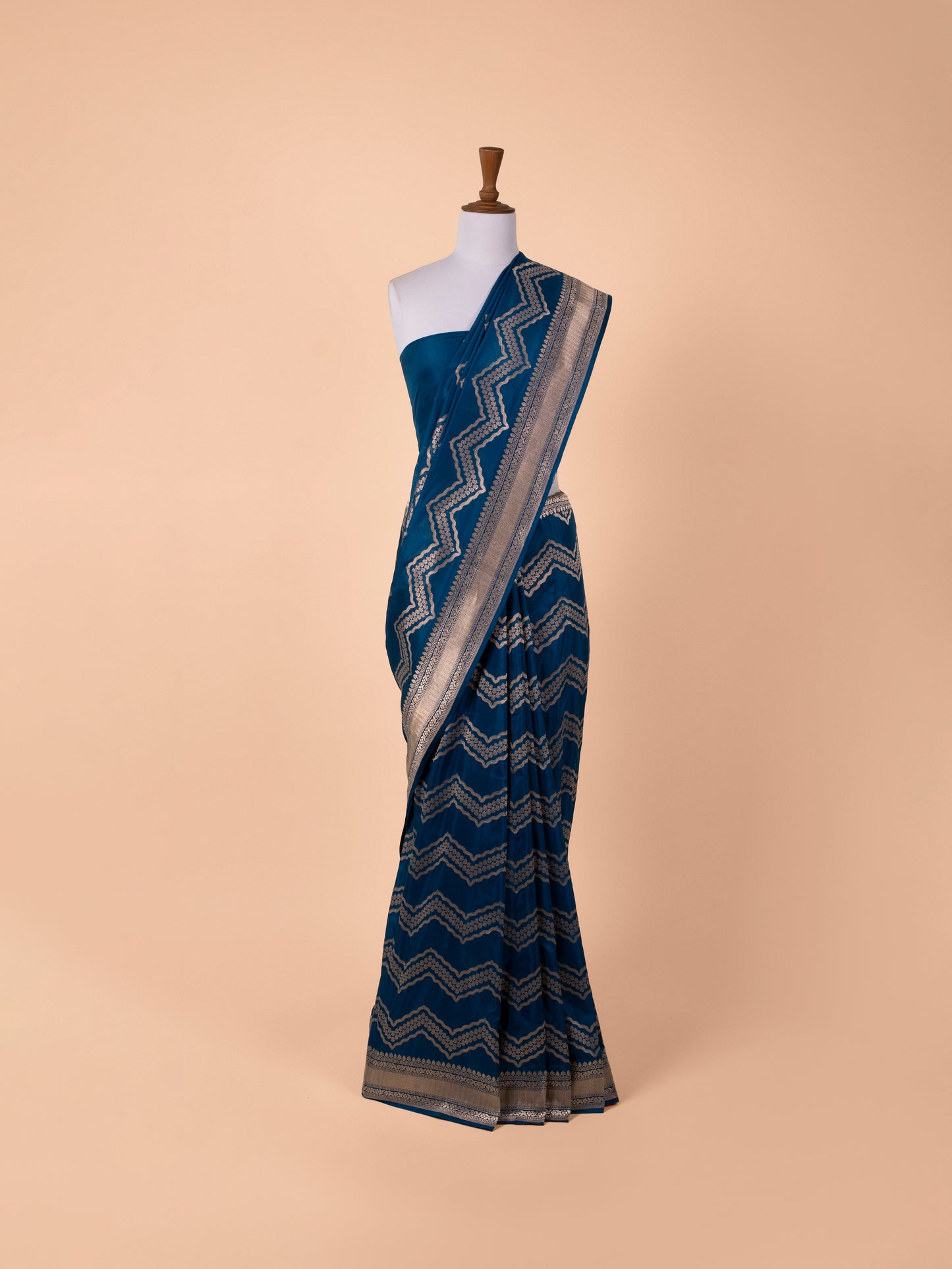 Handwoven Blue Silk Saree