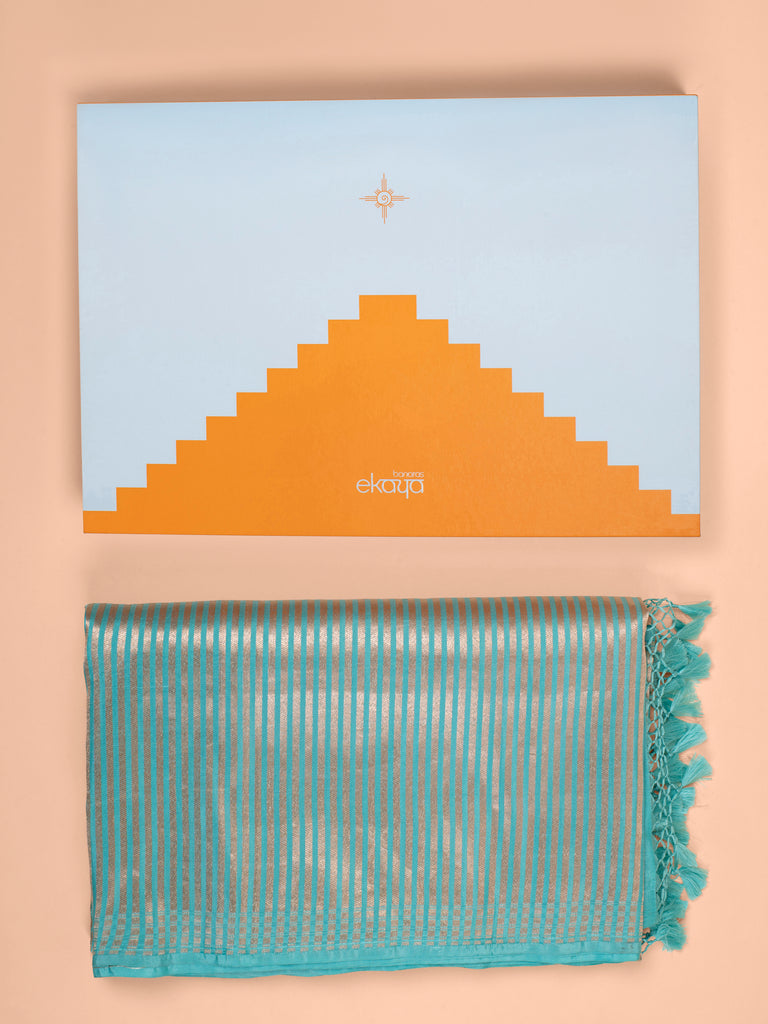 Handwoven Sea Green Silk Saree