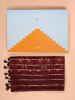 Handwoven Wine Silk Saree