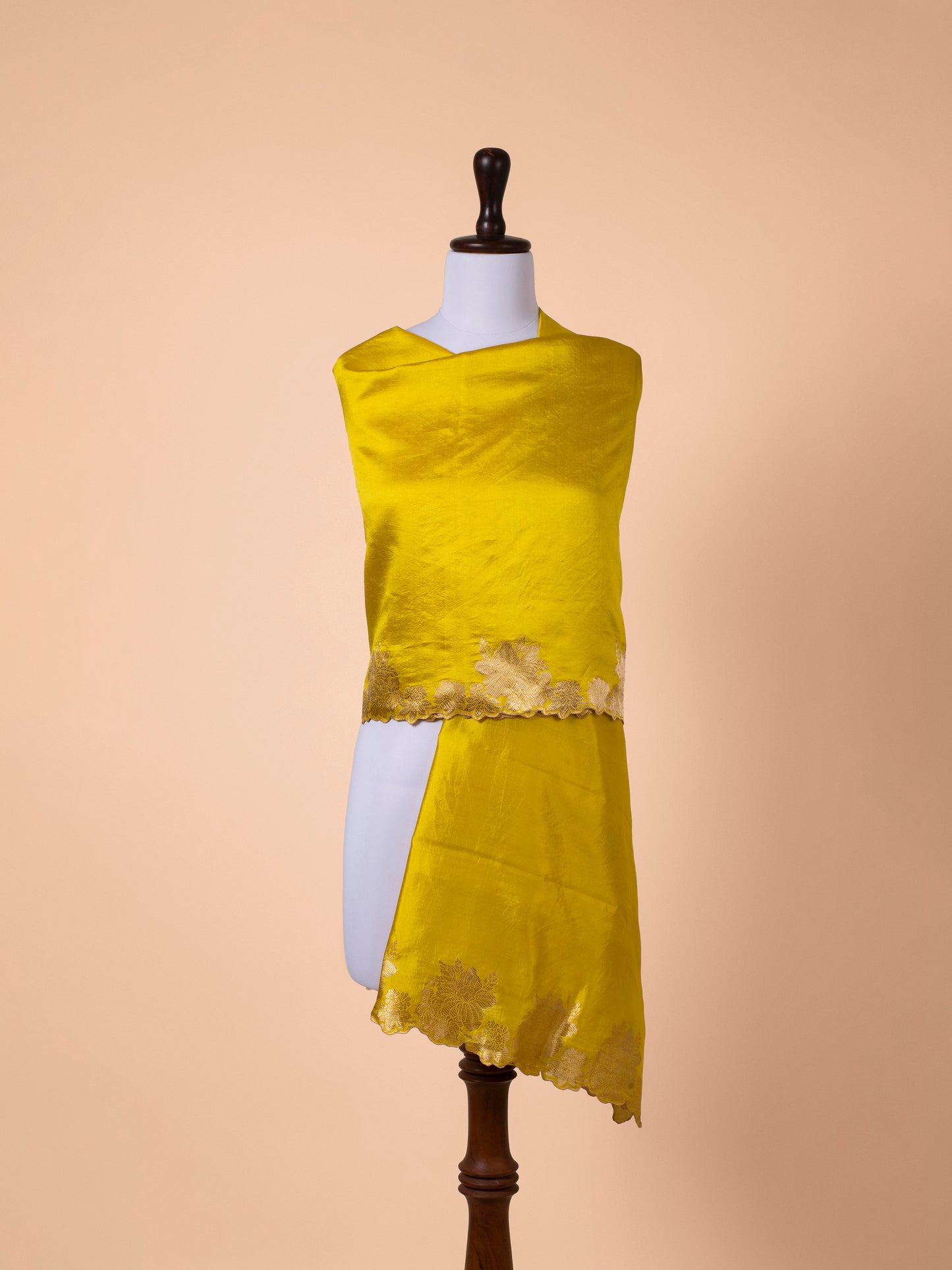 Handwoven Mustard Silk Dupatta