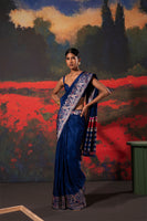 Handwoven Blue Silk Saree