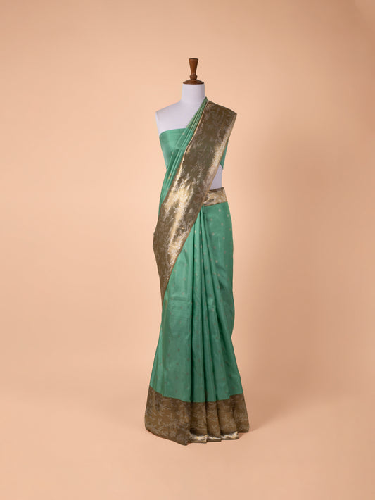 Handwoven Sea Green Silk Saree