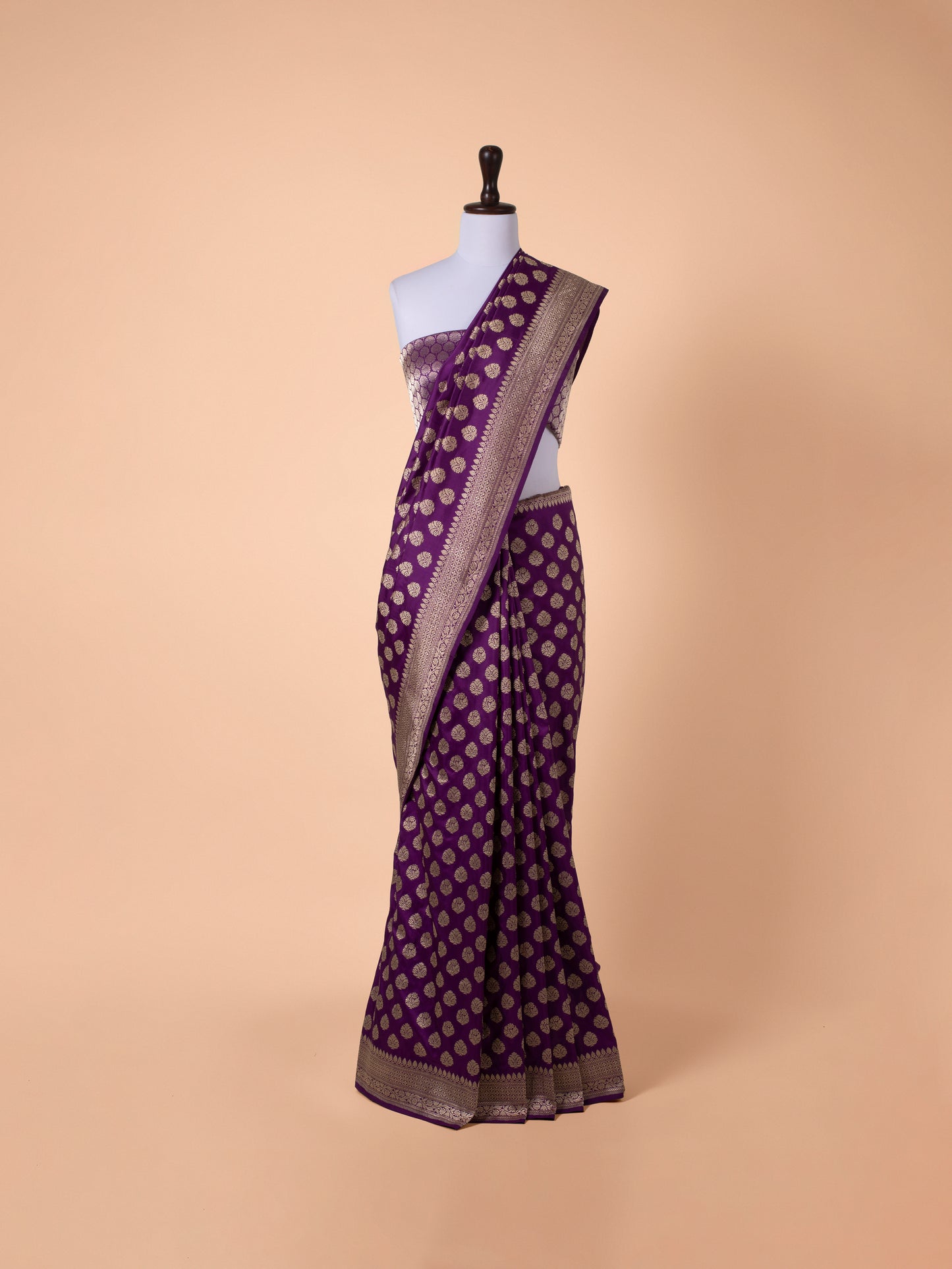 Handwoven Purple Silk Saree