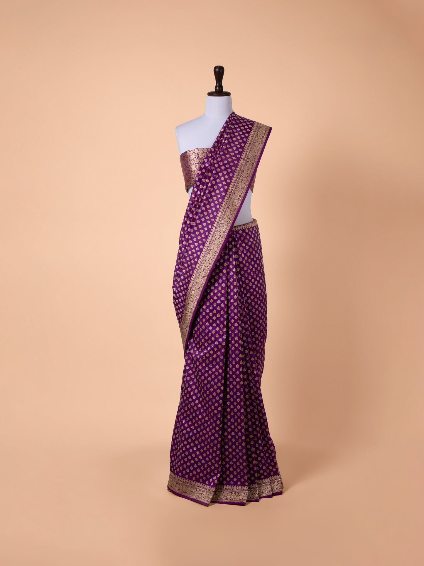 Handwoven Purple Silk Saree