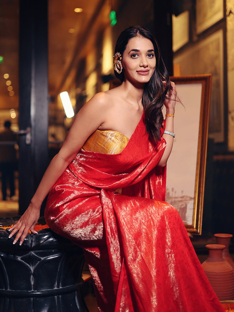 Rida Handwoven Pre-draped Saree