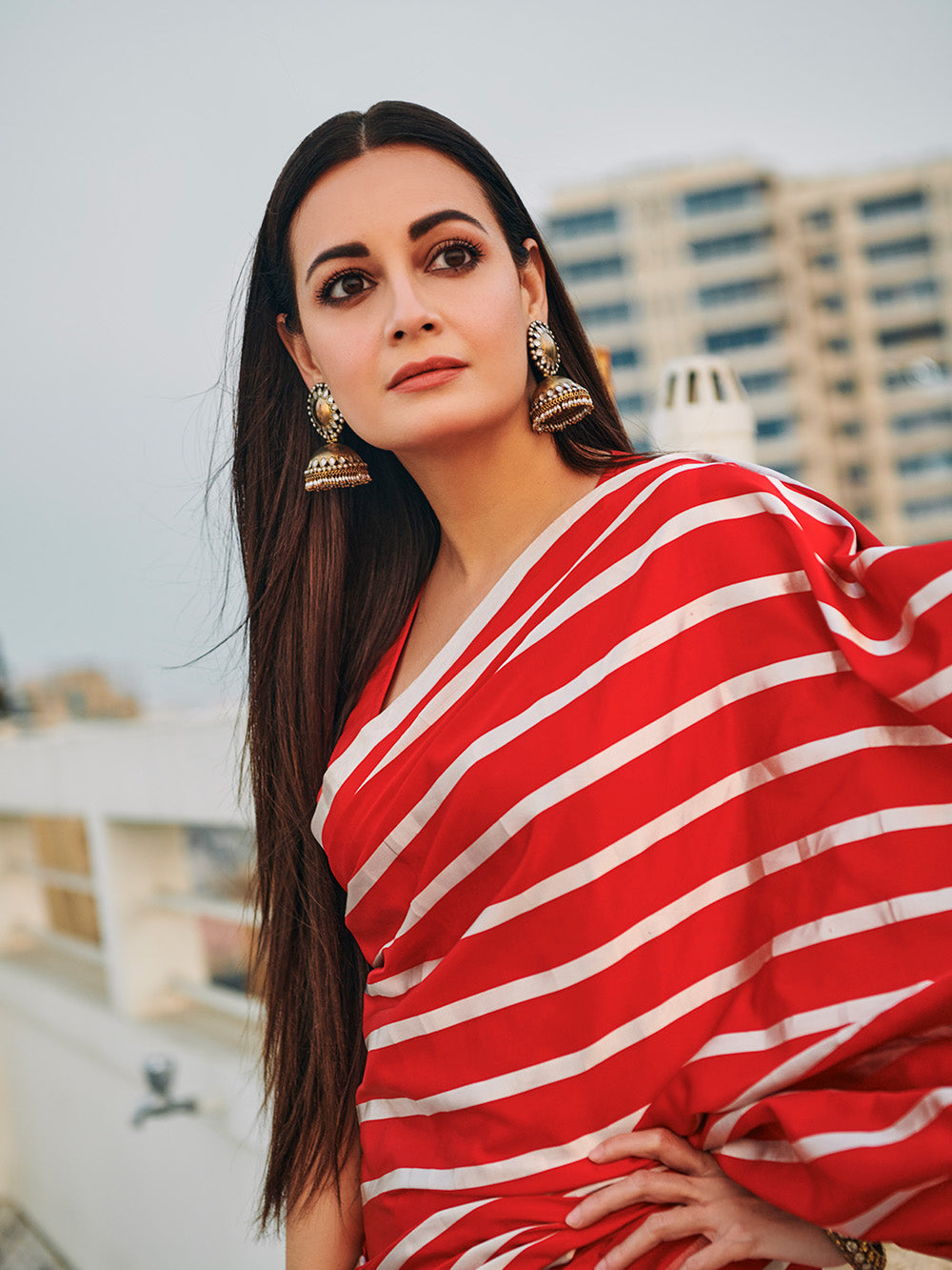 Dia Mirza lights up the festive season in a yellow sari from Anavila -  WeddingSutra