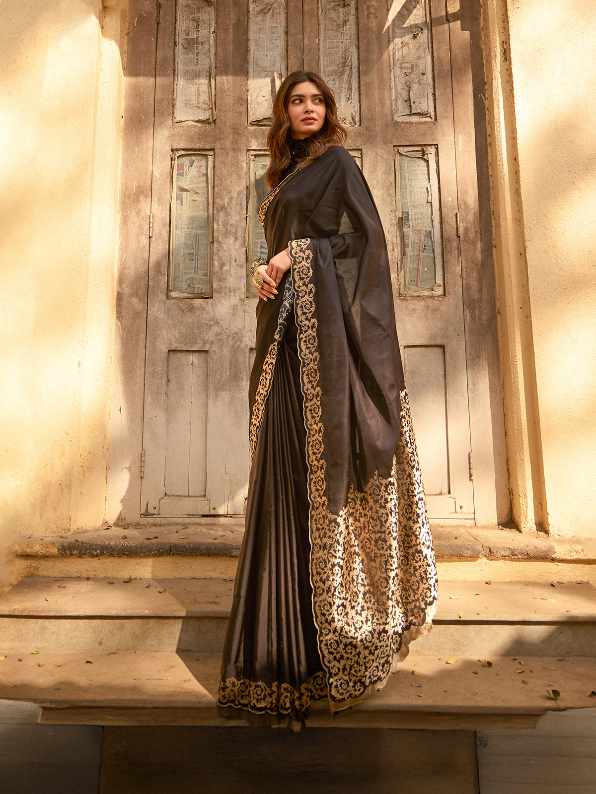 Diana Penty in The 'Only Yours' Saree in Black