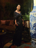 Handwoven Obsidian Black Silk Saree