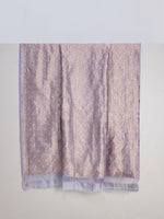 Handwoven Dusty Mauve Banarasi Silk Fabric