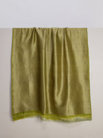 Handwoven Olive Green Banarasi Satin Fabric