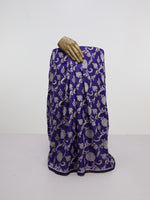 Handwoven Indigo Blue Banarasi Silk Fabric