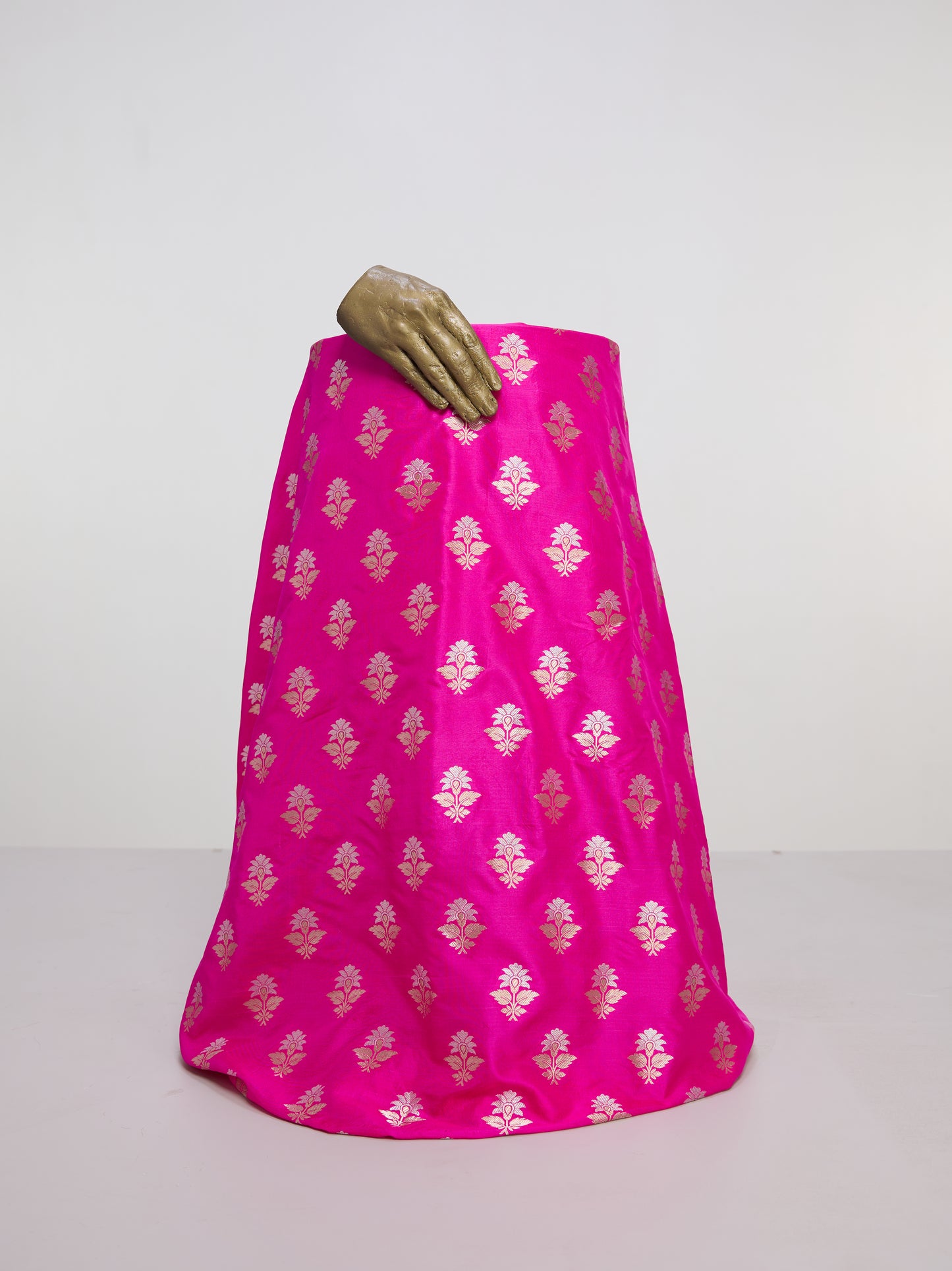 Handwoven Fuchsia Banarasi Silk Fabric