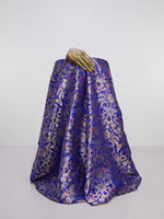 Handwoven Violet Banarasi Silk Fabric