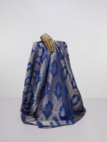 Handwoven Royal Blue Banarasi Silk Fabric