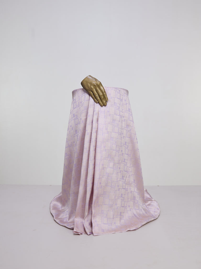 Handwoven Mauve Banarasi Silk Fabric