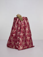 Handwoven Maroon Silk Banarasi Fabric
