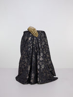 Handwoven Black Banarasi Silk Fabric