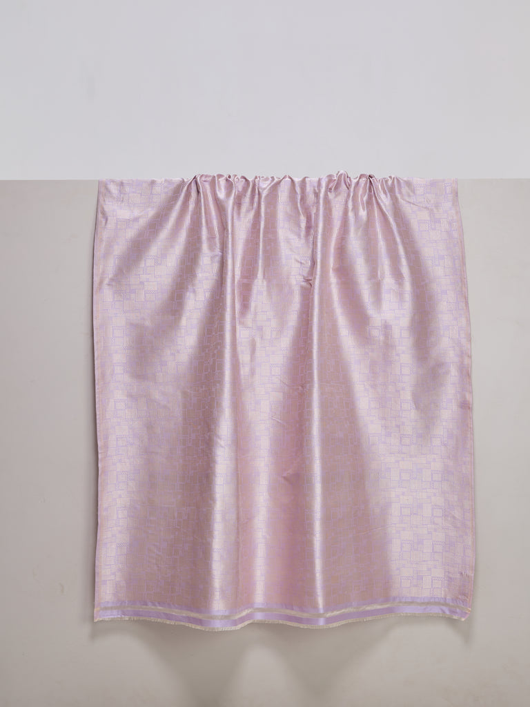 Handwoven Mauve Banarasi Silk Fabric