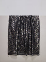 Handwoven Black Banarasi Silk Fabric