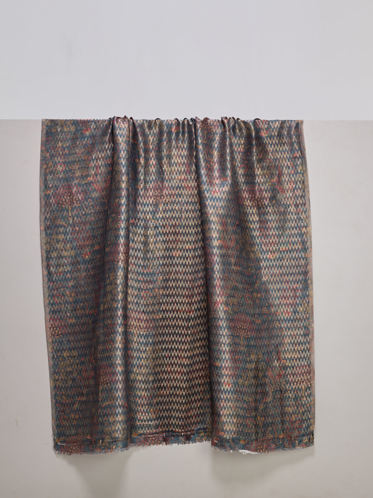 Handwoven Multi-colour Banarasi Satin Fabric